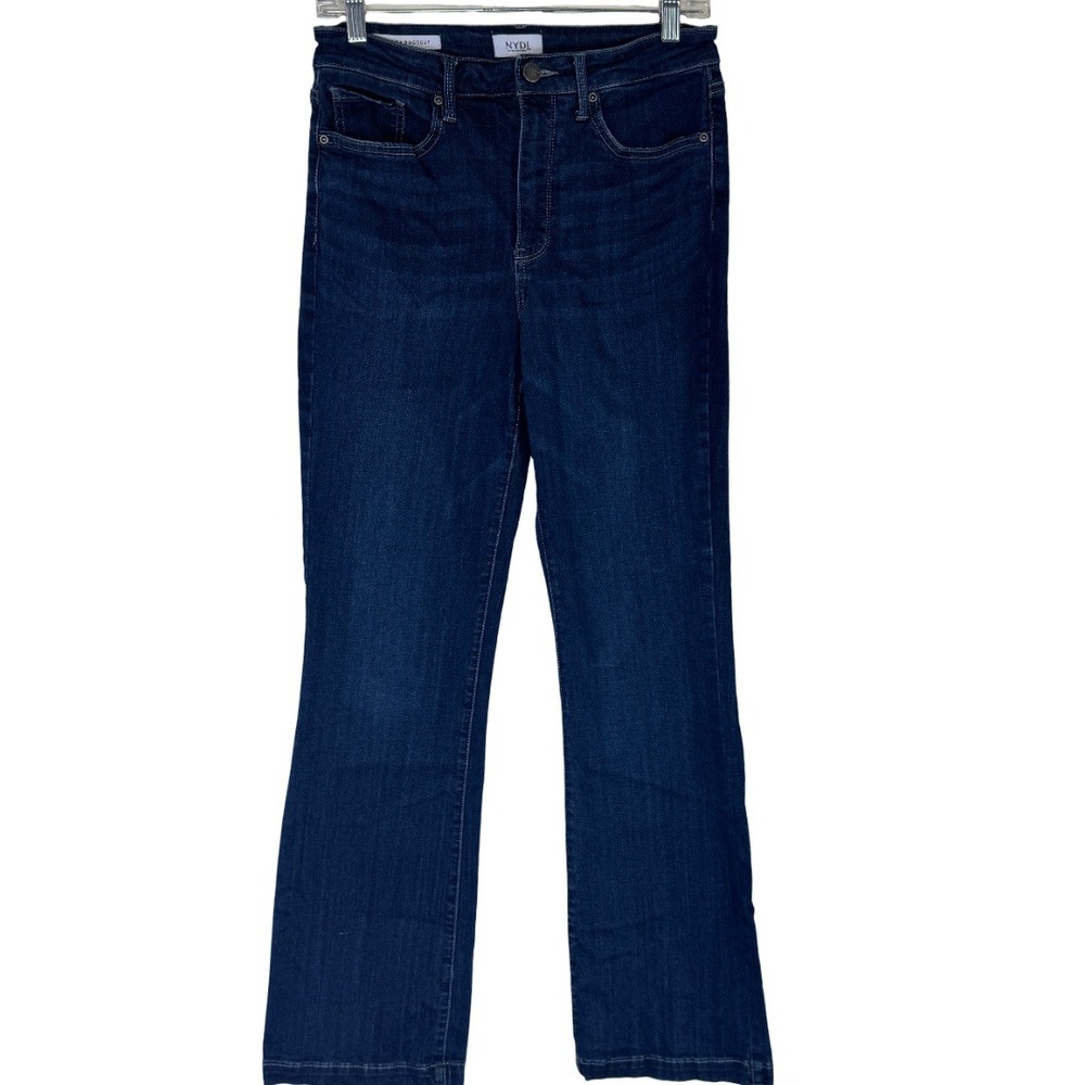 NYDJ Barbara Bootcut Jeans Women Size 6 Coldwater Dark Blue SureStretch HighRise